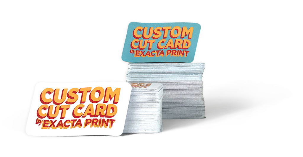 Custom cut card printing Exacta Print Glasgow
